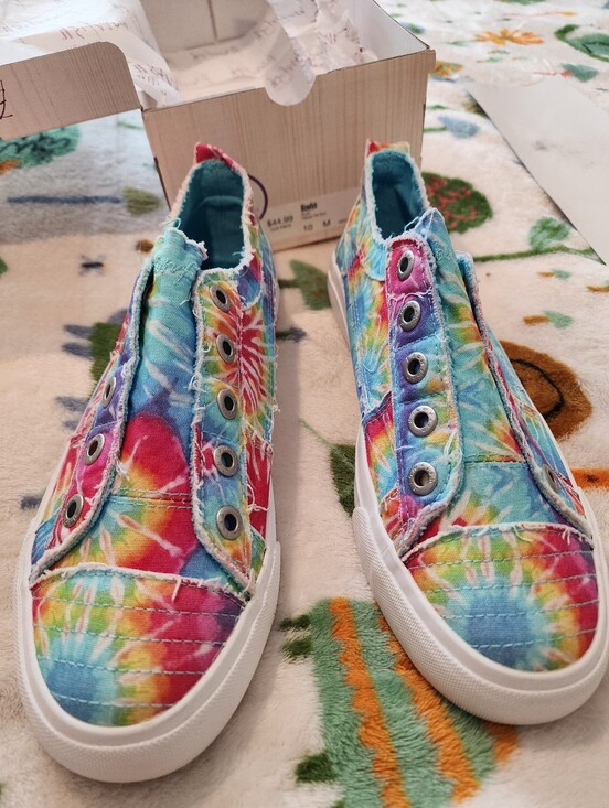 Blowfish Shoes - Women's Tie-Dye Slip-On Canvas Sneakers By Blowfish - Multicolor. Size 10. New.